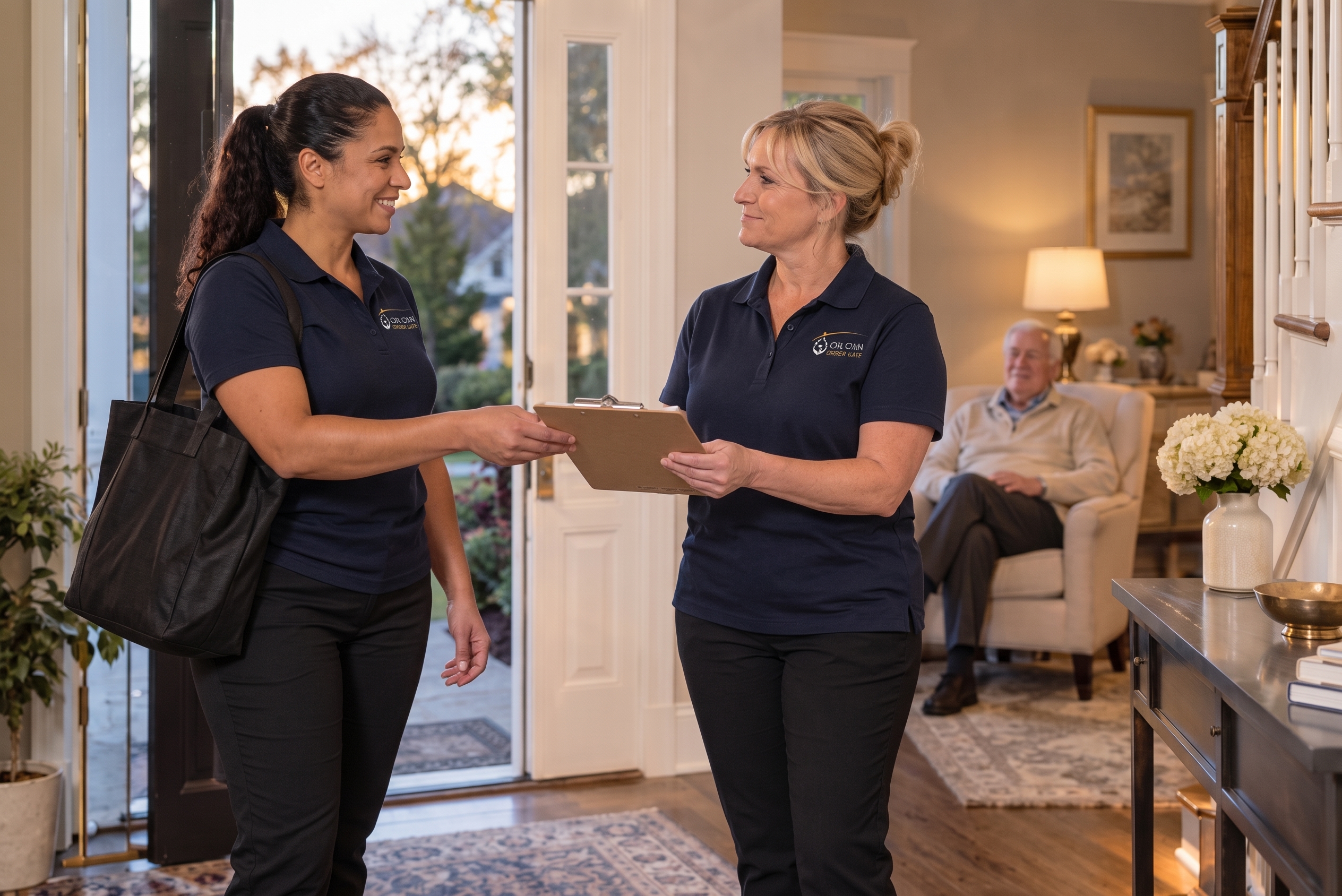 Awake caregiver providing 24-hour split-shift senior support on Long Island